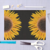 Sonnenblume Gelb Symmetrische schwarze Umgebung Seidenpapier (Handwerk)