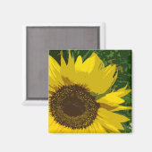 Sonnenblume Gelbe Blume Blüte Magnet (Vorderseite/Rückseite)