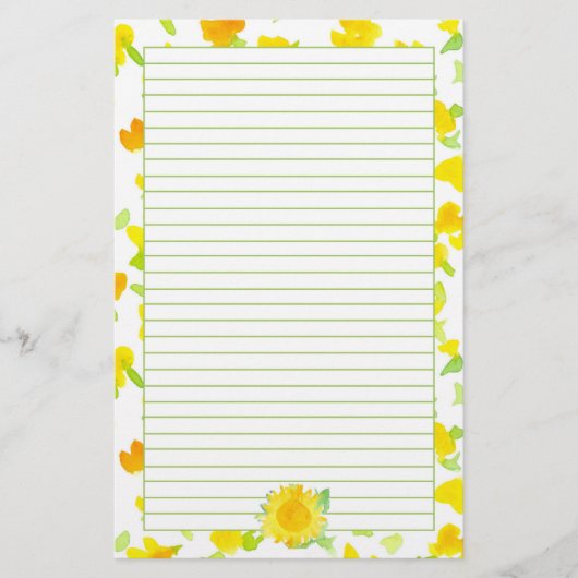 Sonnenblume Gelbe Blume Briefpapier (Vorderseite)