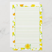 Sonnenblume Gelbe Blume Briefpapier (Vorne/Hinten)