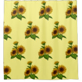 Sonnenblume gelbe Blütenmode neue Familie Duschvorhang (Vorderseite)