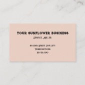 Sonnenblume Gelbe Sepia Vintag antike Textur Visitenkarte (Rückseite)