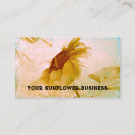 Sonnenblume Gelbe Sepia Vintag antike Textur Visitenkarte