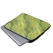 Sonnenblume Gelbe Wavy Textur Laptopschutzhülle (Vorne Knopf)