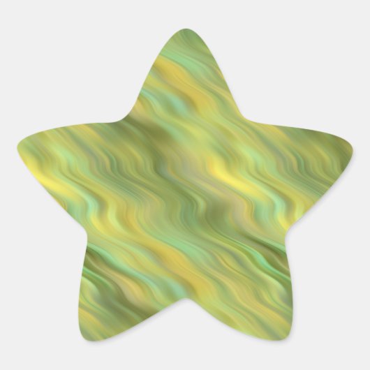 Sonnenblume Gelbe Wavy Textur Stern-Aufkleber (Vorderseite)