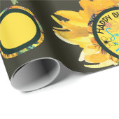 Sonnenblume Gelbes schwarzes Mädchen Geburtstag Geschenkpapier (Rolleneckpunkt)
