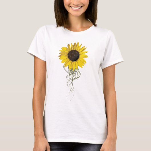 Sonnenblume-gelbes Trägershirt T-Shirt (Vorderseite)