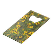 Sonnenblume Geldbeutel Flaschenöffner (Rückseite Schrägansicht)