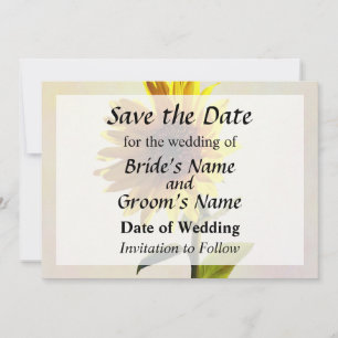 Sonnenblume genießt die Sonne - Termin vormerken Save The Date