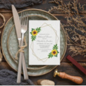 Sonnenblume Geometrische Probe Abendessen Einladung