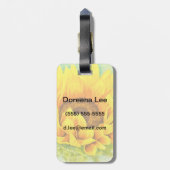 Sonnenblume Gepäckanhänger (Rückseite vertikal)