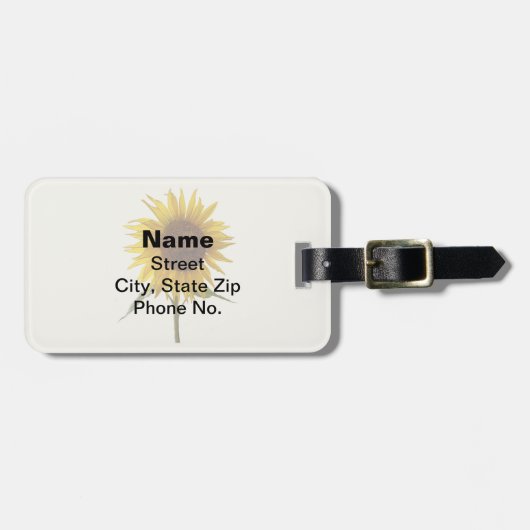 Sonnenblume Gepäckanhänger (Vorderseite horizontal)