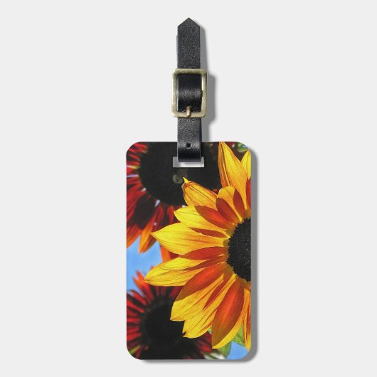 Sonnenblume-Gepäckanhänger Gepäckanhänger (Vorderseite vertikal)