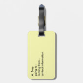 SONNENBLUME-GEPÄCKANHÄNGER-REISE-GESCHENK GEPÄCKANHÄNGER (Rückseite vertikal)