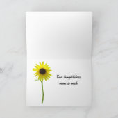 Sonnenblume Gerahmt Danke Karte (Innenseite)