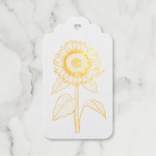 Sonnenblume Geschenkanhänger (Vorderseite)