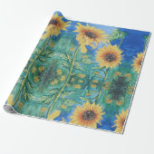 Sonnenblume Geschenkpapier (Ungerollt)