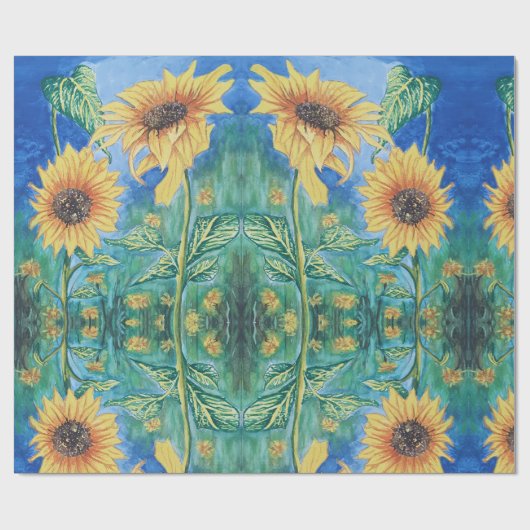 Sonnenblume Geschenkpapier (Flach)