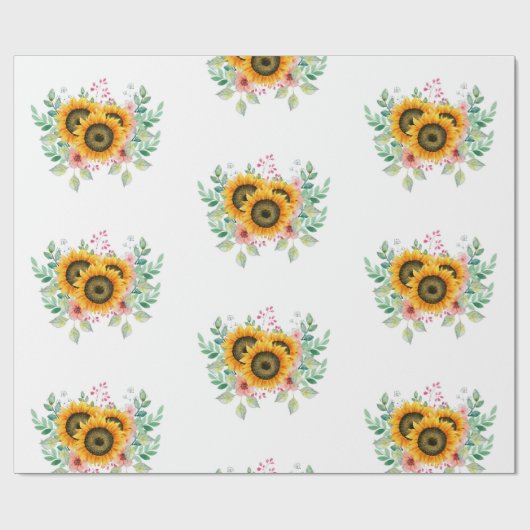 Sonnenblume Geschenkpapier (Flach)