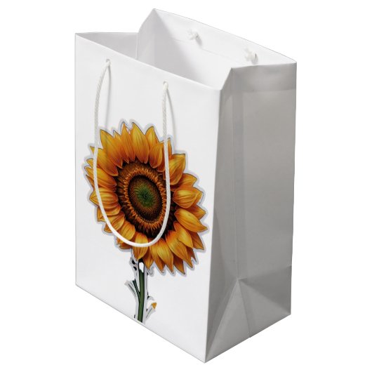 Sonnenblume | Geschenktüte (Rückseite Schrägansicht)