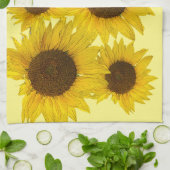 Sonnenblume Geschirrtuch (Gefaltet)