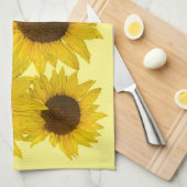 Sonnenblume Geschirrtuch (Viertel Falte)