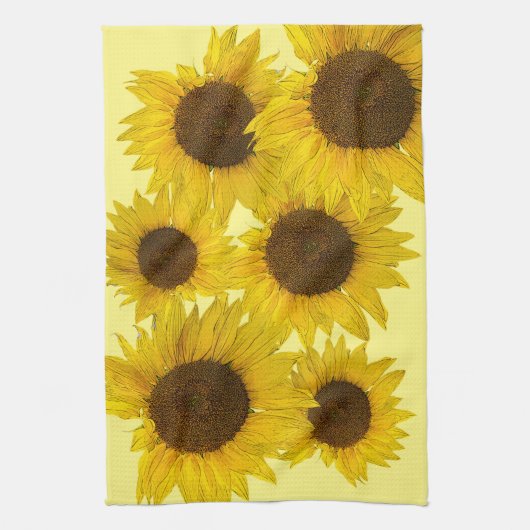 Sonnenblume Geschirrtuch (Vertikal)