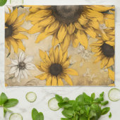 Sonnenblume Geschirrtuch (Gefaltet)