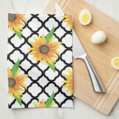 Sonnenblume Geschirrtuch (Viertel Falte)