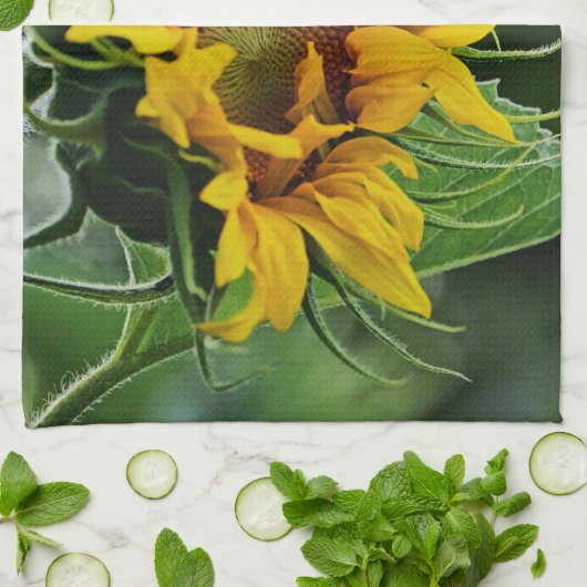 Sonnenblume Geschirrtuch (Gefaltet)