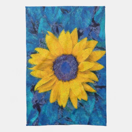 Sonnenblume Geschirrtuch (Vertikal)