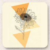 Sonnenblume Getränkeuntersetzer (Vorderseite)
