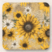 Sonnenblume Getränkeuntersetzer (Vorderseite)