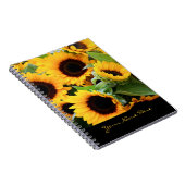 Sonnenblume-gewundenes Notizbuch mit Notizblock (Rechte Seite)