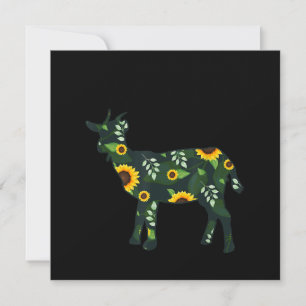 Sonnenblume Girl Floral Goat Kid Hawaiian Einladung