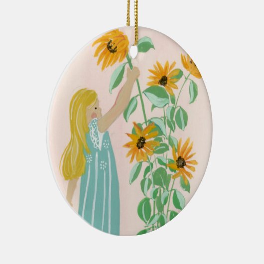 Sonnenblume Girl Ornament (Rechts)