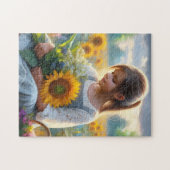 Sonnenblume Girl Puzzle (Horizontal)