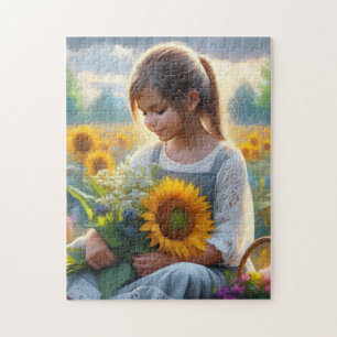 Sonnenblume Girl Puzzle