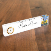 Sonnenblume Glacier Desk Namplate Namensplakette (Seite)