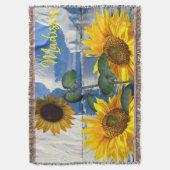 Sonnenblume Glacier Throw Blanket Decke (Vorderseite Vertikal)