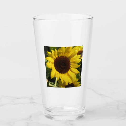 Sonnenblume Glas (Vorderseite)