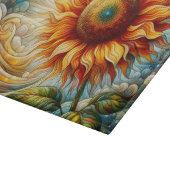 Sonnenblume Glas Schneidbrett Schneidebrett (Ecke)