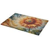Sonnenblume Glas Schneidbrett Schneidebrett (Ecke)