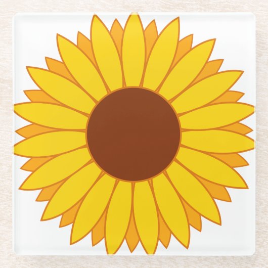 Sonnenblume Glasuntersetzer (Vorderseite)