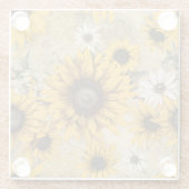 Sonnenblume Glasuntersetzer (Rückseite)