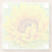 Sonnenblume Glasuntersetzer (Rückseite)