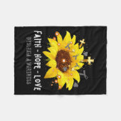Sonnenblume Glaube Hoffnung Liebe Dyslexie Bewusst Fleecedecke (Vorderseite (Horizontal))