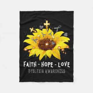 Sonnenblume Glaube Hoffnung Liebe Dyslexie Bewusst Fleecedecke