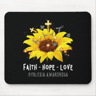 Sonnenblume Glaube Hoffnung Liebe Dyslexie Bewusst Mousepad