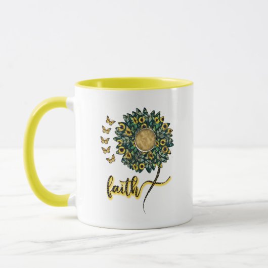 Sonnenblume Glaube inspiriert klassische Tasse, 11 Tasse (Links)